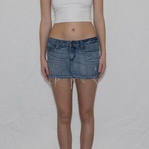y2k denim mini skirt abercrombie & fitch size 4 cotton